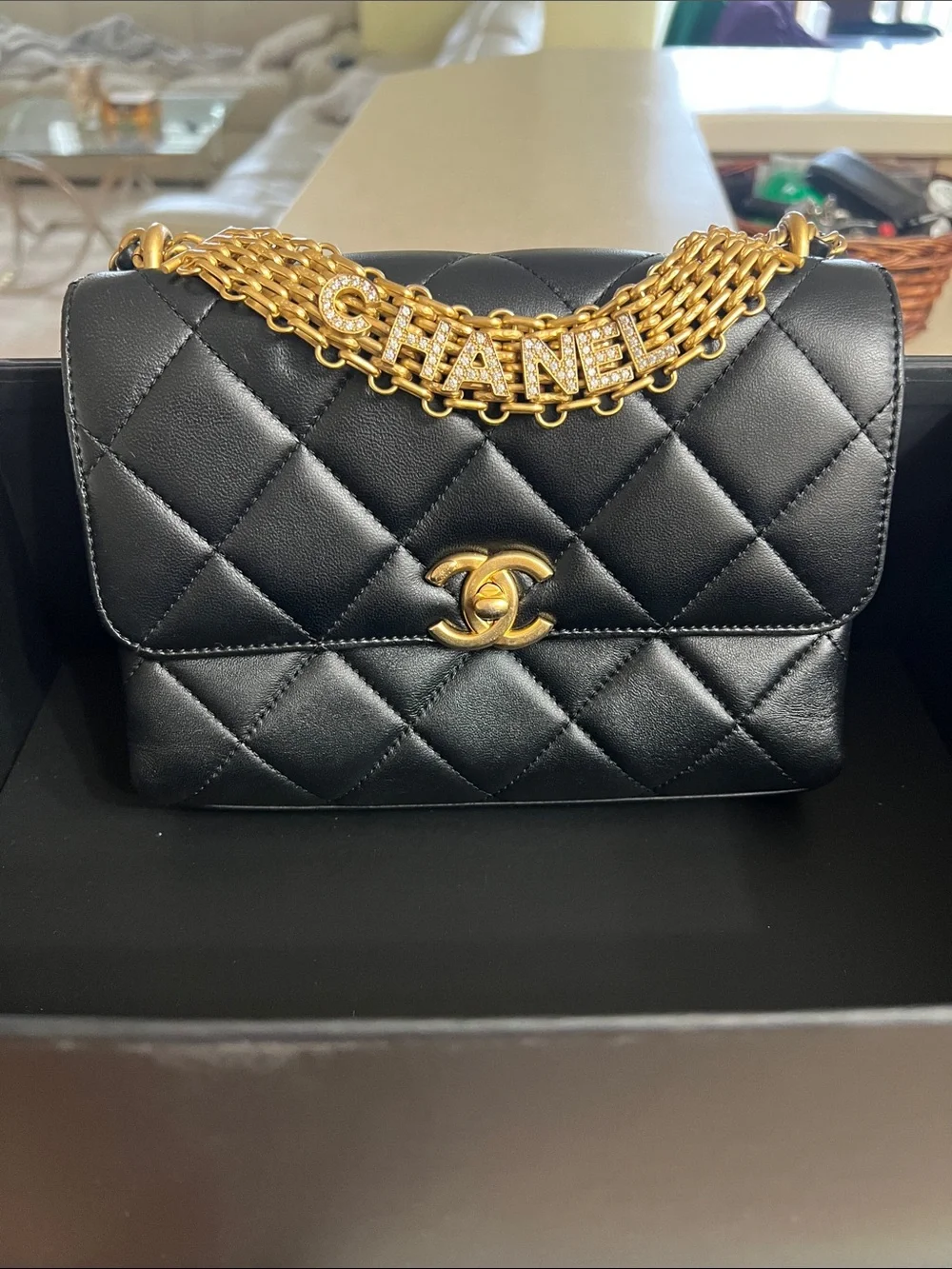 CHANEL crystal logo